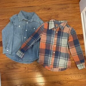 OshKosh B'gosh Plaid and Denim Shirt Set